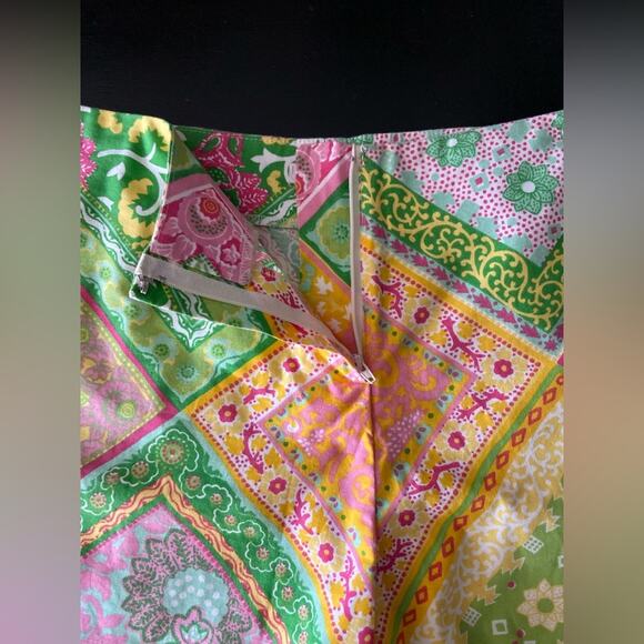 LIDI Colorful Spring Floral Patchwork Shorts sz 10 - Picture 4 of 11